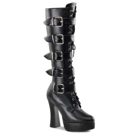 Pleaser ELECTRA-2042 Black Faux Leather EU-37 / US-7