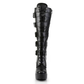 Pleaser ELECTRA-2042 Black Faux Leather EU-37 / US-7