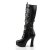 Pleaser ELECTRA-2042 Black Faux Leather EU-37 / US-7