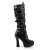 Pleaser ELECTRA-2042 Black Faux Leather EU-37 / US-7