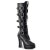 Pleaser ELECTRA-2042 Black Faux Leather EU-38 / US-8
