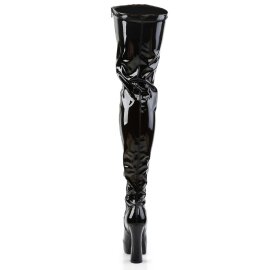 Pleaser ELECTRA-3000Z Black Stretch Patent EU-38 / US-8