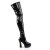 Pleaser ELECTRA-3000Z Black Stretch Patent EU-38 / US-8