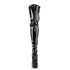 Pleaser ELECTRA-3000Z Black Stretch Patent EU-39 / US-9