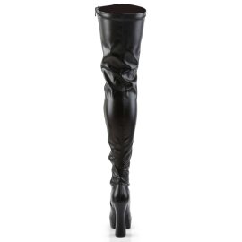 Pleaser ELECTRA-3000Z Black Stretch Faux Leather EU-38 / US-8