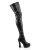 Pleaser ELECTRA-3000Z Black Stretch Faux Leather EU-38 / US-8