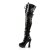 Pleaser ELECTRA-3028 Black Stretch Patent EU-42 / US-12