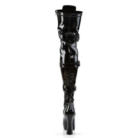 Pleaser ELECTRA-3028 Black Stretch Patent EU-36 / US-6
