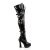 Pleaser ELECTRA-3028 Black Stretch Patent EU-38 / US-8