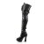 Pleaser ELECTRA-3028 Black Stretch Faux Leather EU-39 / US-9