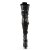 Pleaser ELECTRA-3028 Black Stretch Faux Leather EU-39 / US-9