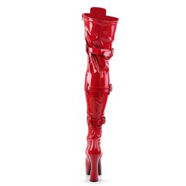 Pleaser ELECTRA-3028 Red Stretch Patent EU-39 / US-9