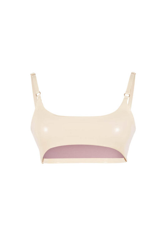 Naughty Thoughts Top Sinner Underboob Vinyl Cream XS