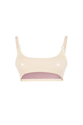 Naughty Thoughts Top Sinner Underboob Vinyl Cream L