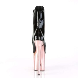 Pleaser FLAMINGO-1020 Black Patent/Rose Gold Chrome EU-35 / US-5