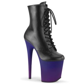 Pleaser FLAMINGO-1020BP Black Faux Leather/Blue-Purple Ombre EU-35 / US-5