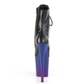 Pleaser FLAMINGO-1020BP Black Faux Leather/Blue-Purple Ombre EU-35 / US-5
