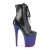 Pleaser FLAMINGO-1020BP Black Faux Leather/Blue-Purple Ombre EU-35 / US-5