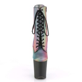 Pleaser FLAMINGO-1020REFL Rainbow Reflective/Black Matte...