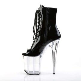 Pleaser FLAMINGO-1021 Black Patent/Clear EU-42 / US-12