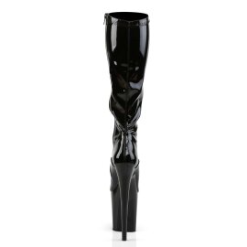 Pleaser FLAMINGO-2000 Black Stretch Patent/Black EU-37 / US-7