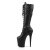 Pleaser FLAMINGO-2023 Black Stretch Faux Leather/Black Matte EU-38 / US-8