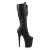 Pleaser FLAMINGO-2023 Black Stretch Faux Leather/Black Matte EU-38 / US-8