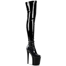 Pleaser FLAMINGO-3000 Black Stretch Patent/Black EU-35 /...