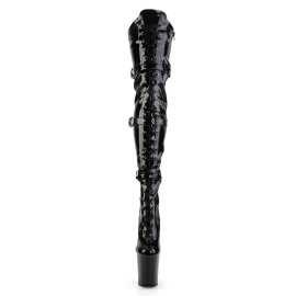 Pleaser FLAMINGO-3028 Black Stretch Patent/Black EU-37 /...