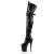 Pleaser FLAMINGO-3028 Black Stretch Patent/Black EU-37 / US-7