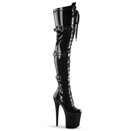 Pleaser FLAMINGO-3028 Black Stretch Patent/Black EU-38 /...