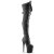 Pleaser FLAMINGO-3028 Black Stretch Faux Leather/Black Matte EU-37 / US-7