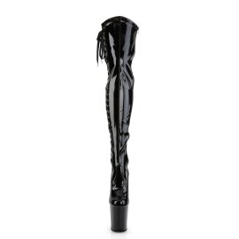 Pleaser FLAMINGO-3050 Black Stretch Patent/Black EU-38 /...