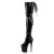 Pleaser FLAMINGO-3063 Black Stretch Patent/Black EU-37 / US-7