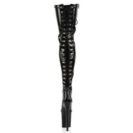 Pleaser FLAMINGO-3063 Black Stretch Patent/Black EU-38 / US-8