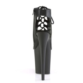 Pleaser FLAMINGO-800-20 Black Faux Leather/Black Matte EU-37 / US-7