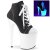 Pleaser FLAMINGO-800SK-02 Black Canvas/Neon White EU-35 / US-5