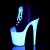 Pleaser FLAMINGO-800SK-02 Black Canvas/Neon White EU-35 / US-5