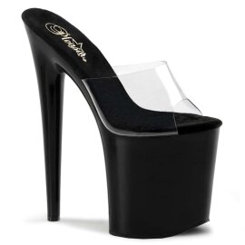 Pleaser FLAMINGO-801 Clear/Black EU-38 / US-8