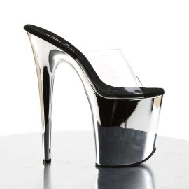 Pleaser FLAMINGO-801 Clear/Silver Chrome EU-37 / US-7