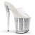 Pleaser FLAMINGO-801G Clear/Silver Glitter EU-35 / US-5