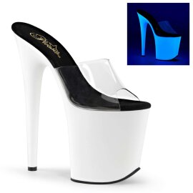 Pleaser FLAMINGO-801UV Clear/Neon White EU-37 / US-7