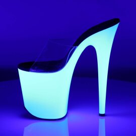 Pleaser FLAMINGO-801UV Clear/Neon White EU-37 / US-7