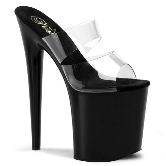 Pleaser FLAMINGO-802 Clear/Black EU-38 / US-8
