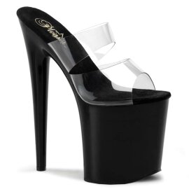 Pleaser FLAMINGO-802 Clear/Black EU-38 / US-8