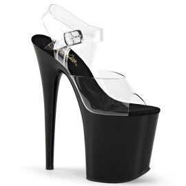 Pleaser FLAMINGO-808 Clear/Black EU-35 / US-5