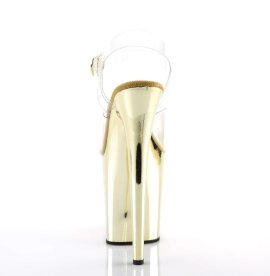 Pleaser FLAMINGO-808 Clear/Gold Chrome EU-39 / US-9