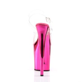 Pleaser FLAMINGO-808 Clear/Hot Pink Chrome EU-35 / US-5