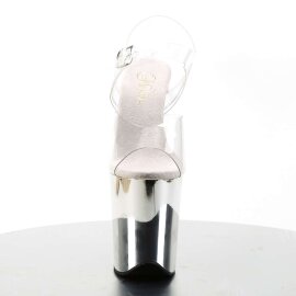 Pleaser FLAMINGO-808 Clear/Silver Chrome EU-35 / US-5