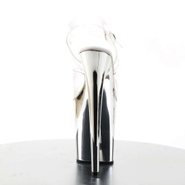 Pleaser FLAMINGO-808 Clear/Silver Chrome EU-35 / US-5